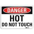 Lyle Danger Sign, 10 in H, 14 in W, Plastic, Horizontal Rectangle, English, U3-1653-NP_14X10 U3-1653-NP_14X10