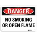 Lyle Danger No Smoking Sign, 10" H, 14 in W, Vertical Rectangle, English, U3-1847-RA_14X10 U3-1847-RA_14X10
