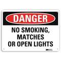 Lyle Danger No Smoking Sign, 7" H, 10" W, Vertical Rectangle, English, U3-1866-RA_10X7 U3-1866-RA_10X7