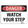 Lyle Danger Sign, 7 in H, 10 in W, Plastic, Vertical Rectangle, English, U3-2048-NP_10X7 U3-2048-NP_10X7