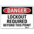 Lyle Danger Sign, 7 in Height, 10 in Width, Reflective Sheeting, Vertical Rectangle, English U3-1769-RD_10X7
