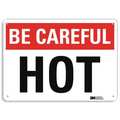 Lyle Be Careful Sign, 7 in H, 10 in W, Aluminum, Vertical Rectangle, English, U7-1014-NA_10x7 U7-1014-NA_10x7