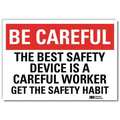Lyle Safety Decal, 10 in H, 14 in W, Reflective Sheeting, English, U7-1041-RD_14X10 U7-1041-RD_14X10
