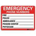 Lyle Emergency Phone Sign, 7 in Height, 10 in Width, Aluminum, Vertical Rectangle, English U7-1114-NA_10x7
