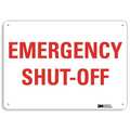 Lyle Shut-Off Sign, 10"W, 7" H, 0.040" Thickness, U7-1140-NA_10x7 U7-1140-NA_10x7