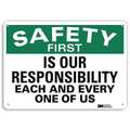 Lyle Safety Sign, 10 in H, 14 in W, Plastic, English, U7-1208-NP_14X10 U7-1208-NP_14X10