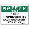 Lyle Safety Decal, 7 in H, 10 in W, Reflective Sheeting, Vertical Rectangle, English, U7-1208-RD_10X7 U7-1208-RD_10X7