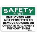 Lyle Safety Sign, 7 in H, 10 in W, Plastic, Vertical Rectangle, English, U7-1186-NP_10X7 U7-1186-NP_10X7