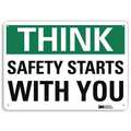 Lyle Safety Sign, 10 in Height, 14 in Width, Aluminum, Horizontal Rectangle, English, U7-1336-RA_14X10 U7-1336-RA_14X10