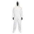 West Chester Protective Gear Coverall, 3XL, 25 PK, White, Polyethylene, Polypropylene, Zipper 3609/3XL