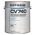Rust-Oleum Interior/Exterior Paint, Satin, Alkyd Base, Black, 1 gal 282728