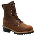 Carolina Shoe Size 8EEEE Men's Logger Boot Steel Work Boot, Brown CA5821