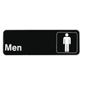 Tablecraft Compliant Plst Sign, Men Restroom, 3"X9", 394515 394515