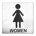 Tablecraft Contemp SS Sign, Women Restroom, 5"X5", B11 B11