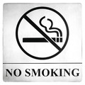 Tablecraft Contemporary SS Sign, No Smoking, 5"X5", B14 B14