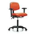 Blue Ridge Ergonomics Chair, Vin, Med Bench, Tilt AA Cast, Orange BR-VMBCH-RG-T1-A1-NF-RC-8613