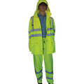 Mts Safety Raincoat, 49", Reflectve Strip, Zipprd, SM A-493-3M-S