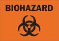 Condor Biohazard Sign, 7" Height, 10" Width, Aluminum, English 34GH07