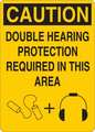 Condor Caution Sign, 7 in Height, 5 in Width, Vinyl, English 35GE80