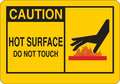 Condor Caution Sign, 10 in H, 14 in W, Vinyl, English, 35GD40 35GD40