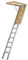 Louisville Attic Ladder, Aluminum, 7 ft 7 in to 10 ft 1/4 in Ceiling Height Range, 51 lb. Net Weight AA2510