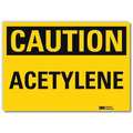Lyle Caution Sign, 10 in H, 14 in W, Horizontal Rectangle, English, U4-1040-RD_14X10 U4-1040-RD_14X10