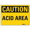 Lyle Caution Sign, 5 in H, 7 in W, Horizontal Rectangle, English, U4-1042-RD_7X5 U4-1042-RD_7X5
