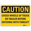 Lyle Safety Sign, 7 in Height, 10 in Width, Aluminum, Vertical Rectangle, English, U4-1128-RA_10X7 U4-1128-RA_10X7