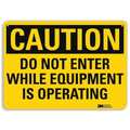 Lyle Caution Sign, 7 in Height, 10 in Width, Plastic, Vertical Rectangle, English U4-1176-NP_10X7