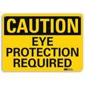 Lyle Safety Sign, Eye Protection Rquired, 10inH U4-1283-RA_14X10