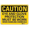 Lyle Safety Sign, Eye Glove Protection, 10in.H U4-1273-RA_14X10