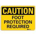 Lyle Safety Sign, Foot Protection, 10in.H U4-1321-RA_14X10