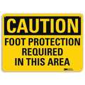 Lyle Safety Sign, Foot Protection Area, 10in.H U4-1322-RA_14X10