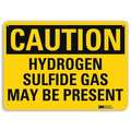 Lyle Caution Sign, 10 in H, 14 in W, Plastic, Horizontal Rectangle, English, U4-1436-NP_14X10 U4-1436-NP_14X10