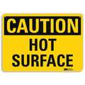 Lyle Caution Sign, 7 in H, 10 in W, Plastic, Vertical Rectangle, English, U4-1428-NP_10X7 U4-1428-NP_10X7