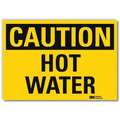 Lyle Caution Sign, 10 in H, 14 in W, Reflective Sheeting, Horizontal Rectangle, English, U4-1432-RD_14X10 U4-1432-RD_14X10