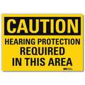 Lyle Safety Sign, Hearing Protectin Area, 10inW U4-1400-RD_10X7