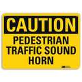 Lyle Caution Sign, 10 in H, 14 in W, Plastic, Horizontal Rectangle, English, U4-1584-NP_14X10 U4-1584-NP_14X10