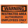 Lyle Admittance Sign, Restricted Area, 14 in. W U6-1215-RD_14X10