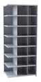 Hallowell Steel Add-On Pigeonhole Bin Unit, 12 in D x 87 in H x 36 in W, 8 Shelves, Gray A5526-12HG