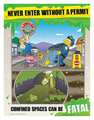 Safetyposter.Com Simpsons Safety Poster, Never Enter, ENG S1142