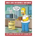 Safetyposter.Com Simpsons Safety Poster, Check Labels, ENG S1107