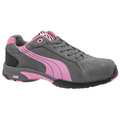 Puma Safety Shoes Athltc Style Wrk Shoes, 8C, Gray/Pink, PR 642865