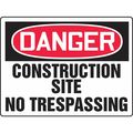 Accuform Danger Sign, 24 in Height, 36 in Width, Plastic, Rectangle, English MCRT217VP