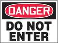 Accuform Danger Sign, 24" Height, 36" Width, Plastic, Rectangle, English MADM125VP