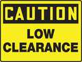 Accuform Caution Sign, 24 in Height, 36 in Width, Plastic, Rectangle, English MECR627VP