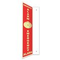 Accuform Emergency Alarm Sign, 24 in Height, 4 in Width, Plastic, L-Shaped, English PSP714