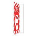 Accuform Fire Extinguisher Sign, 24 in Height, 12 in Width, Plastic, L-Shaped, English PSP404