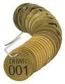 Brady Number Tag, Brass, DHWR 001-025, PK25 87311