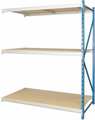 Hallowell Add-On Bulk Storage Rack, 36 in D, 48 in W, 3 Shelves, Marine Blue/ Light Gray HBR483687-3A-P-PB